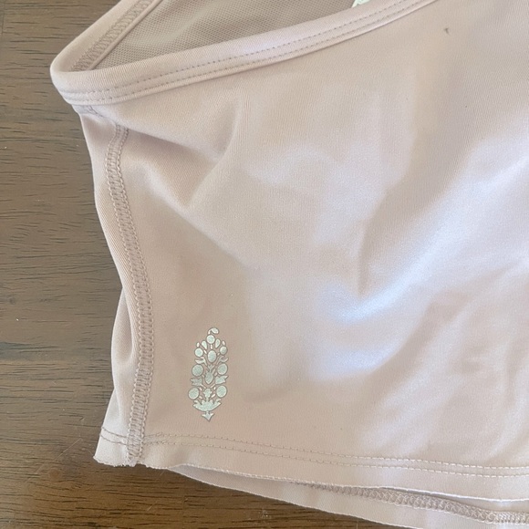 Free People Movement nude/pink bralette crop top sz M balletcore - Picture 3 of 5